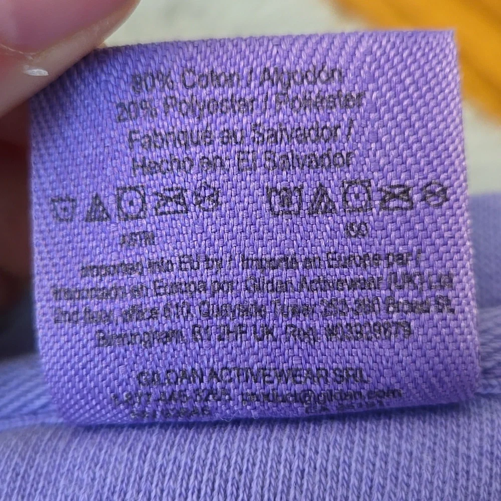 Comfort Colors Kansas State Purple/White Sweatshirt, Womens 2XL, Great Condition - Picture 3 of 11